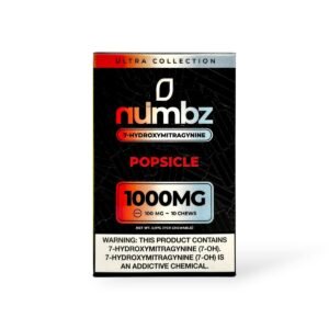 numbz 7- Hydroxymitragynine Chewable Popsicle 1000mg Tablet (10)