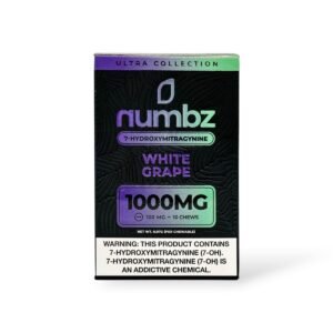 numbz 7- Hydroxymitragynine Chewable White Grape 1000mg Tablet(10)