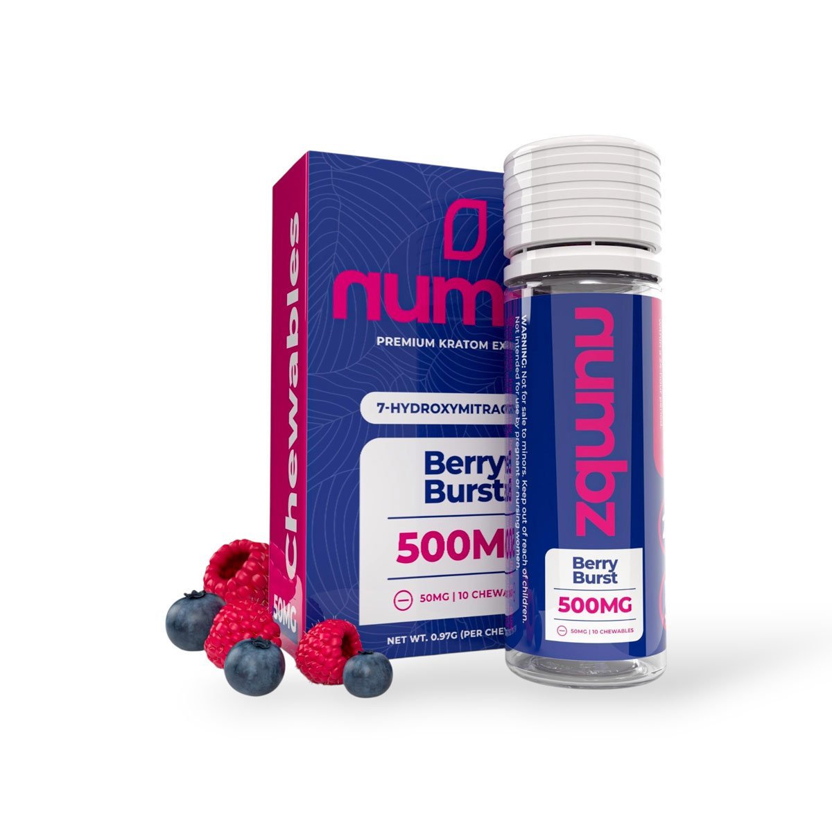 numbz 7-OH + Minor Alkaloids Chewable Tablets Berry Burst 50mg Per Tablet numbz 7-OH + Minor Alkaloids Chewable Tablets Berry Burst 50mg Per Tablet