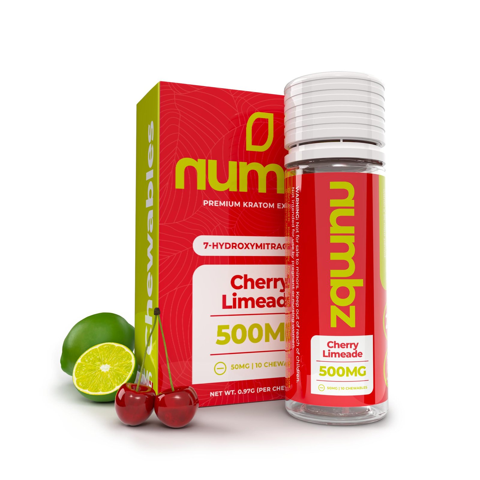 numbz 7oh kratom extract tablets cherry limeade 500mg 10ct 50mg tab